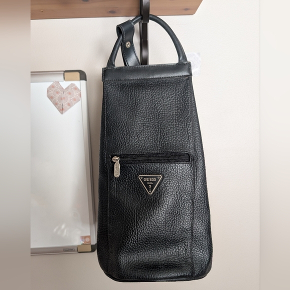 black leather guess backpack Guess Black Leather Backpack